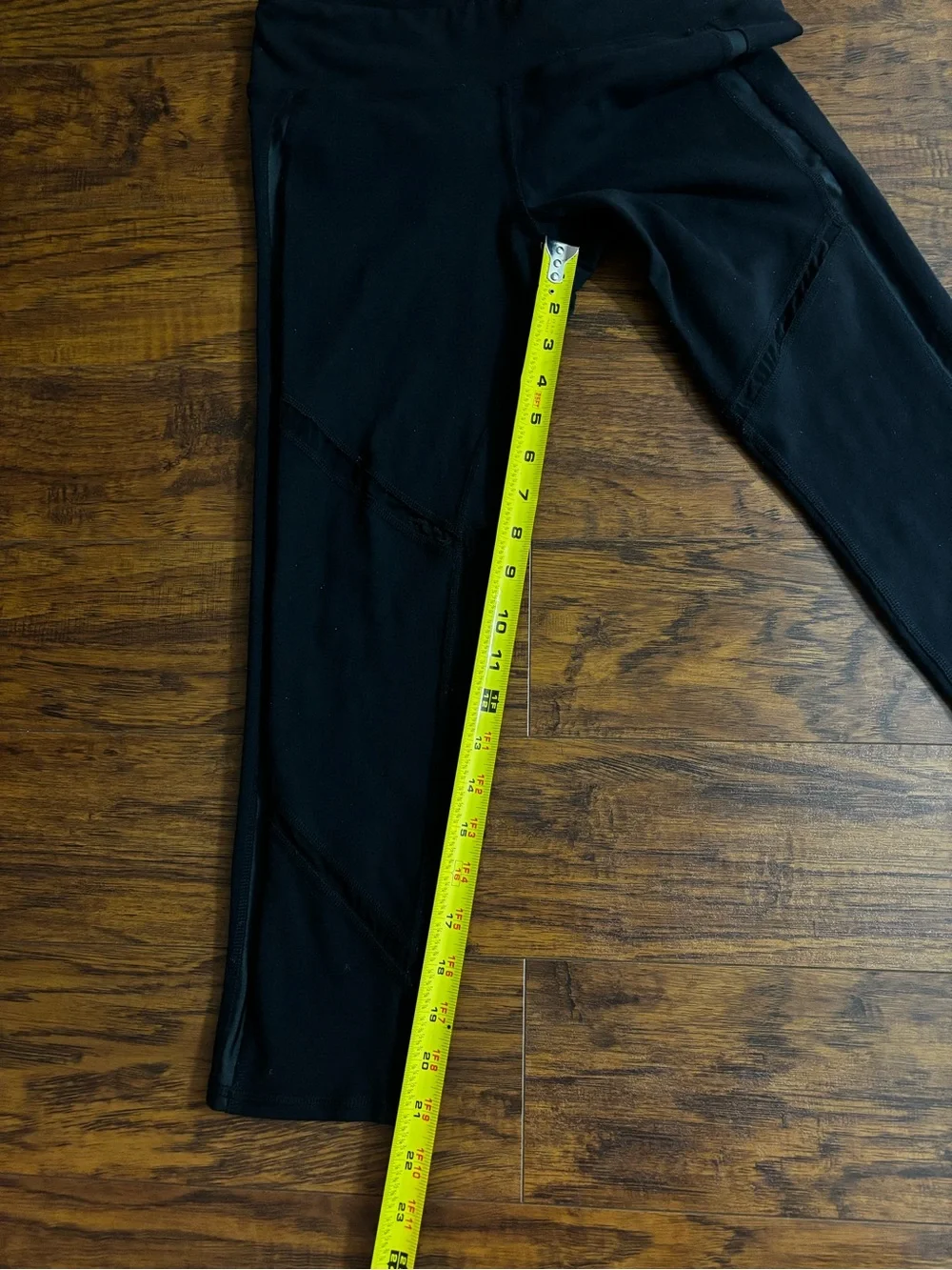 ALO Yoga Continuity Capri Black Mesh Crop Leggings High-Waisted Sheer Panels